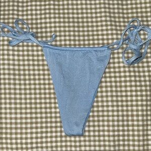 Frankie's Bikinis Blue Tie-Side Bikini Bottom